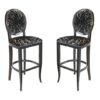 Adelaide Black Fabric Bar Stool In Pair