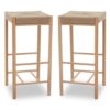 Bender Natural Wooden Bar Stools In A Pair