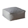 Bruno Fabric Upholstered Pouffe In Grey