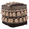 Cafenos Cotton Fabric Pouffe In Black