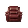 Claton Recliner Sofa Chair In Burgundy Faux Leather