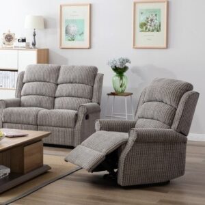 Curtis Fabric Recliner Sofa Chair In Latte