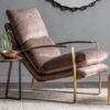 Fabien Velvet Lounge Chaise Chair In Mineral