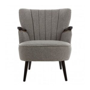 Hampro Upholstered Fabric Armchair In Grey