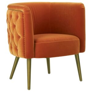 Intercrus Upholstered Fabric Tub Chair In Orange