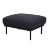 Nexa Fabric Footstool In Anthracite With Black Legs