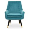 Sari Velvet Upholstered Armchair In Green
