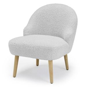 Trevor Boucle Fabric Accent Chair In Grey