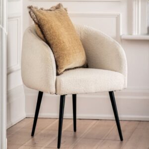 Bugaati Fabric Tub Chair In Off White