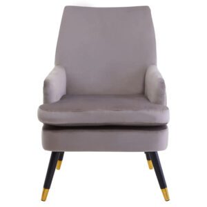 Lagos Velvet Armchair In Mink