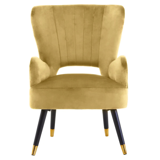 Lagos Velvet Cut Out Back Armchair In Pistachio