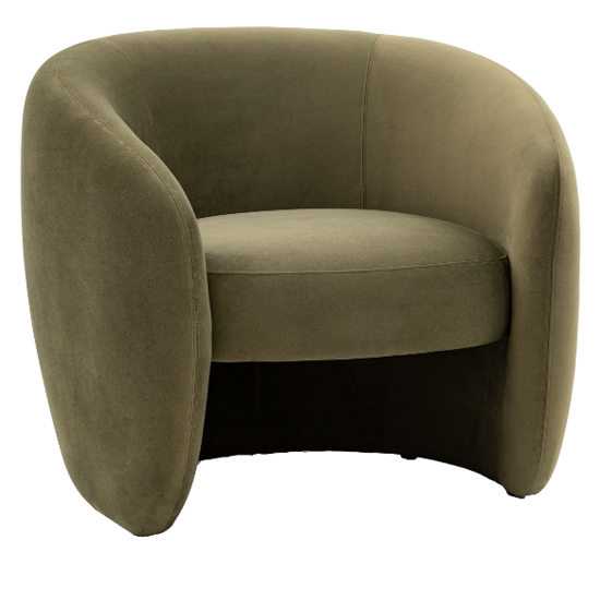 Calvi Fabric Armchair In Moss Green