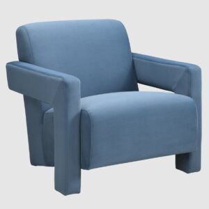 Alpine Velvet Armchair In Blue