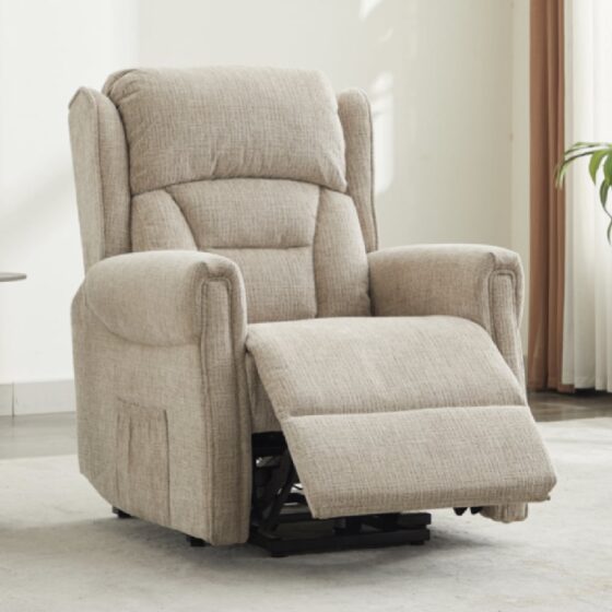 Beano Fabric Lift And Tilt Recliner Chair In Rabbit