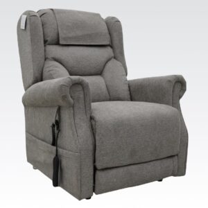 Boise Fabric Dual Motor Lift And Tilt Recliner Chair In Stone