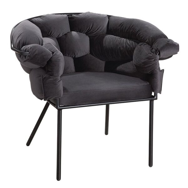 Fitchburg Fabric Armchair With Metal Legs In Anthracite