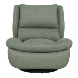 Fontana Fabric Electric Reclining Swivel Chair In Sage