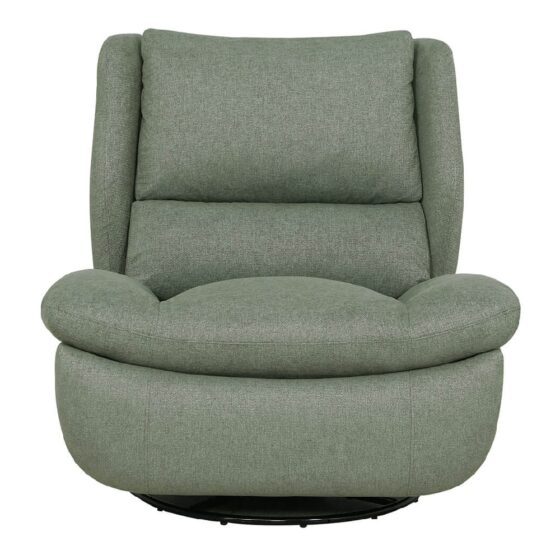 Fontana Fabric Electric Reclining Swivel Chair In Sage