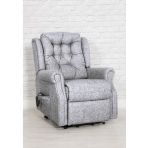 Melsa Fabric Electric Recliner Chair In Zinc