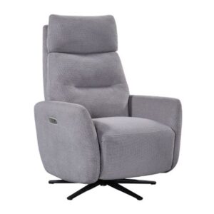 Seneca Fabric Electric Recliner Chair In Pewter