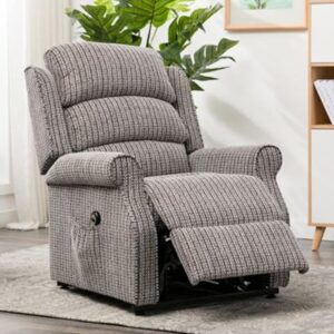 Warth Fabric Electric Single Motor Recliner Chair In Latte