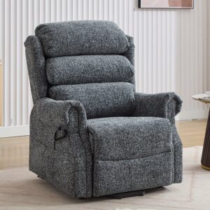 Maspeth Fabric Electric Recliner Chair In Stormcloud
