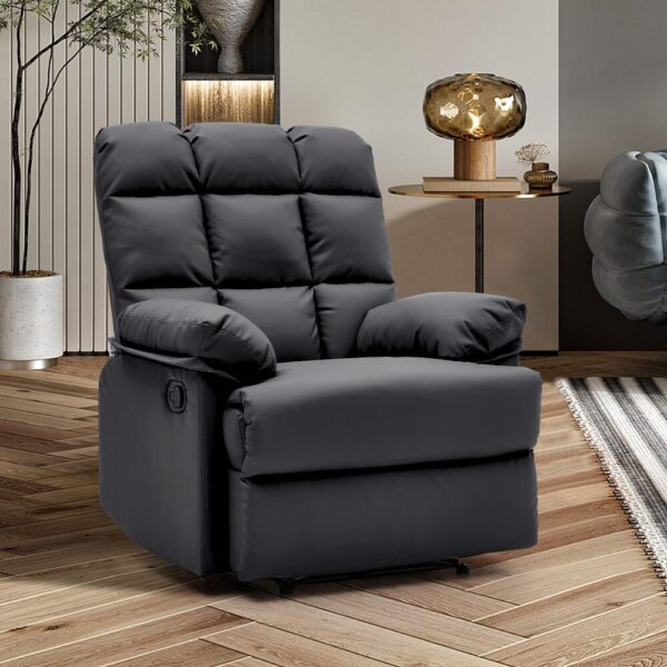 Faux Leather Upholstered Recliner Armchair