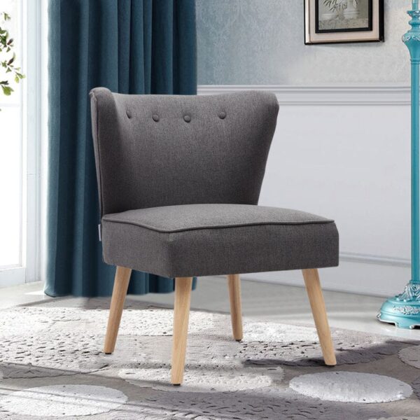 Medium Single Leisure Armchair with Wooden Legs