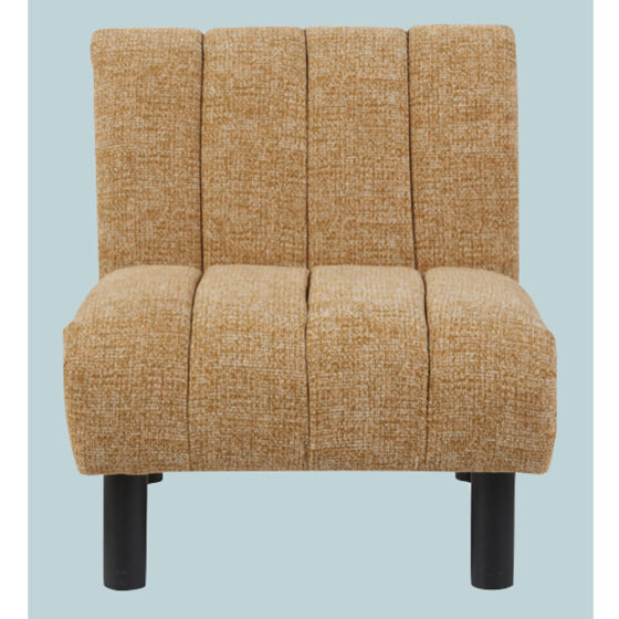 Levelland Fabric Accent Chair With Black Legs - Mustard