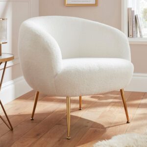 Abilene Fabric Accent Chair – Cream