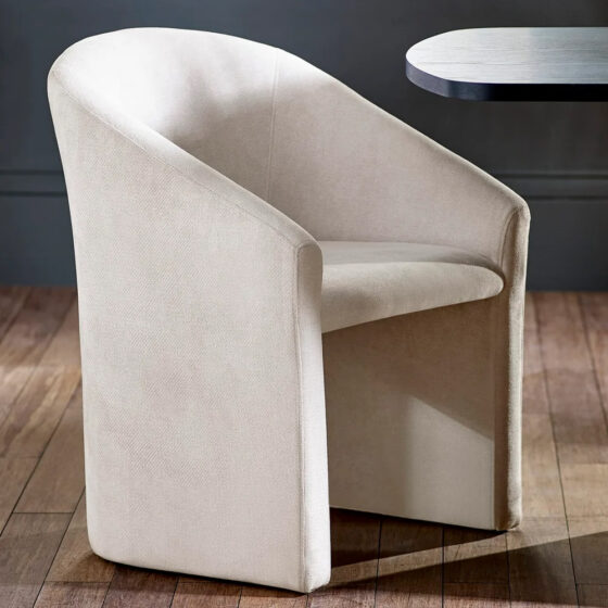 Enumclaw Fabric Tub Chair In Cream